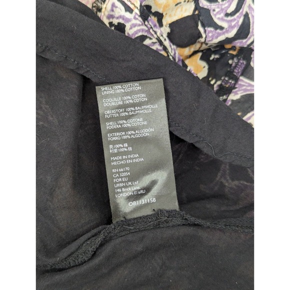 Free People Womens 8 End of the Island Godet Purple Floral High Waist Mini Skirt - Picture 12 of 12